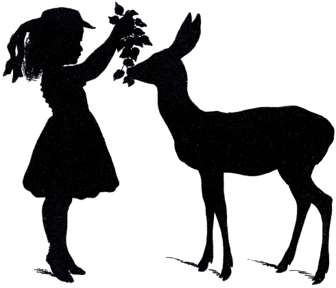 Deer-Silhouette-Girl-GraphicsFairy