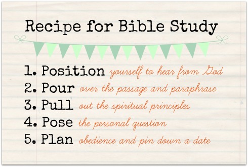 recipe for bible study